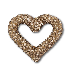 Bohemian beads heart Taupe Brown