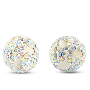 Bohemian beads round White