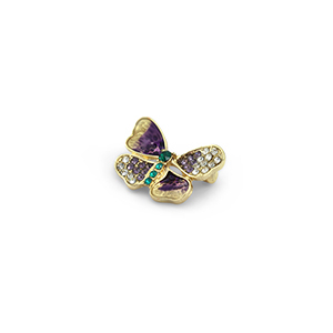 Brooches butterfly Gold-Purple-Green