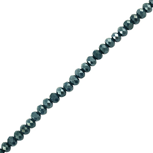 Top faceted beads 8x6mm disc Dark Blue