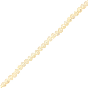 Top faceted beads 8x6mm disc Light Champagne
