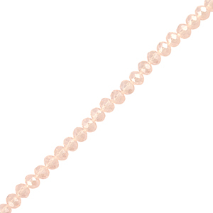 Top faceted beads 8x6mm disc Light Pink