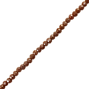 Top faceted beads 6x4mm disc Dark Red-Brown