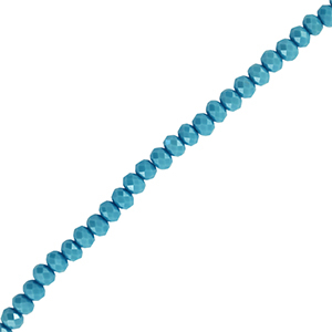 Top faceted beads 4x3mm disc Blue