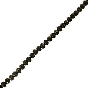 Top faceted beads 3x2mm disc Black