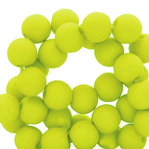 6 mm acrylic beads Lime Green