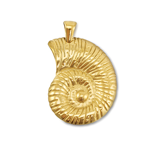 Stainless steel charms shell Gold