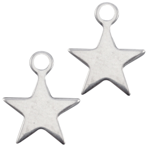 DQ European charms star Antique Silver (nickel free)