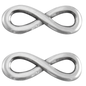 DQ European metal infinity charm 15mm Antique Silver (nickel free)