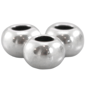 DQ European metal bead 7x5mm Antique Silver (nickel free)