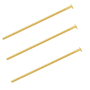 DQ European metal headpins 25mm Gold (nickel free)