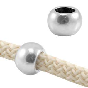 DQ European metal bead 10mm Antique Silver (nickel free)