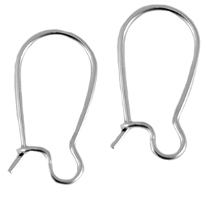 DQ European metal earrings 18mm Antique Silver (nickel free)