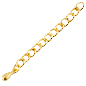 DQ European metal findings extension chain Gold (nickel free)