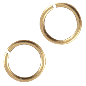 DQ European metal jump ring 6.5mm Antique Bronze (nickel free)