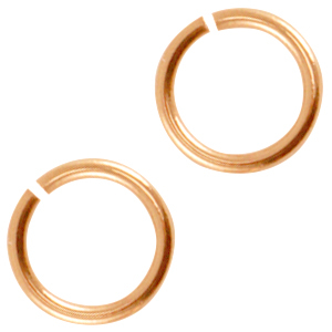 DQ European metal jump ring 5.5mm Rose Gold (nickel free)