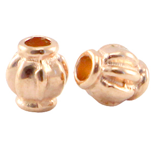 DQ European metal beads 4x3.5mm Rose Gold (nickel free)