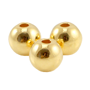 DQ European metal bead 6mm Gold (nickel free)
