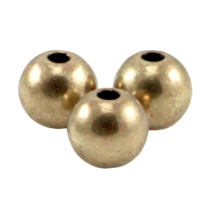 Round DQ metal bead 3mm Antique bronze (nickel free)
