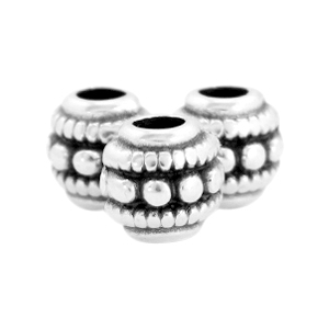 DQ European metal beads deco 6mm Antique Silver (nickel free)