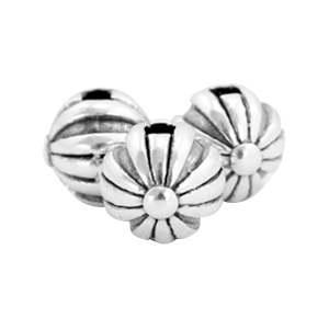 DQ European metal beads ball 6mm Antique Silver (nickel free)