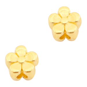 DQ European metal beads flower 4mm Gold (nickel free)