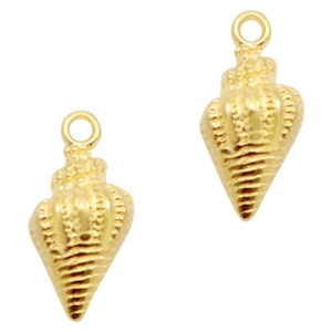 DQ European metal charms shell Gold (nickel free)
