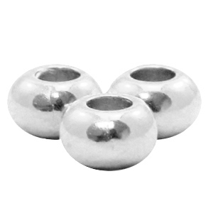 DQ European metal beads 6mm Antique Silver (nickel free)