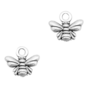 DQ European metal charms bee Antique Silver (nickel free)