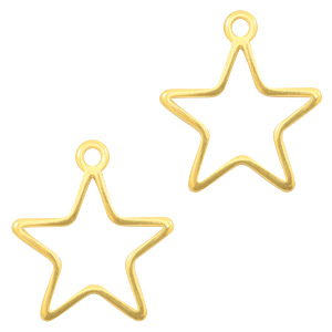 DQ European metal charms star Gold (nickel free)