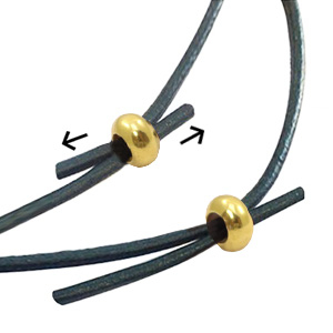 Smart stopper bead DQ metal 6x3mm Gold (nickel free)