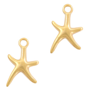 DQ European metal charms connector starfish Gold (nickel free)
