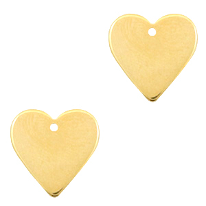 DQ European metal charms heart Gold (nickel free)