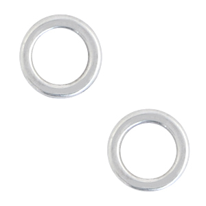 DQ European metal findings ring 6mm Antique Silver (nickel free)