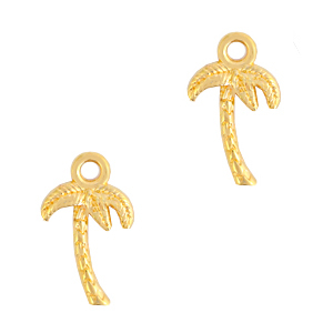 DQ European metal charms palmtree Gold (nickel free)