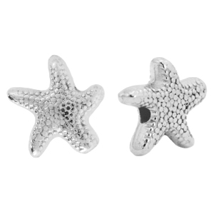 DQ European metal beads starfish Antique Silver (nickel free)