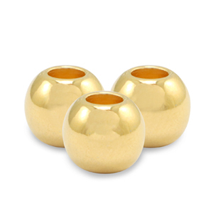DQ European metal beads 6mm Gold (nickel free)
