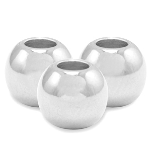 DQ European metal beads 8mm Antique Silver (nickel free)