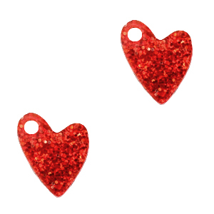 Plexx charms heart glitter Ruby Red