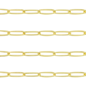 DQ European metal findings belcher chain anchor cable Gold (nickel free)