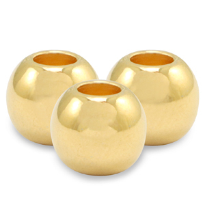 DQ European metal beads 5mm Gold (nickel free)