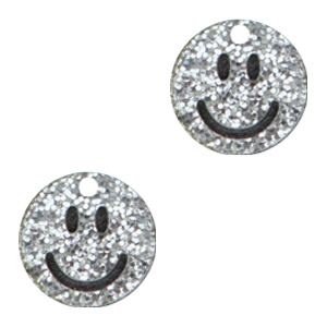 Plexx charms smiley Silver Glitter
