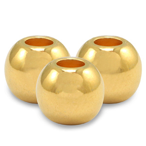 DQ European metal beads 4mm Gold (nickel free)