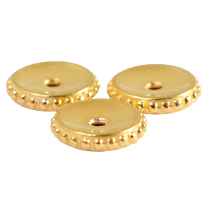 DQ European metal beads disc 11mm Gold (nickel free)