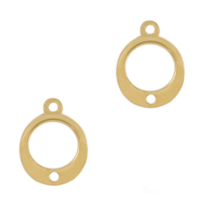 DQ European metal charms connector Gold (nickel free)