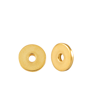 DQ European metal beads disc rondelle 5mm Gold (nickel free)