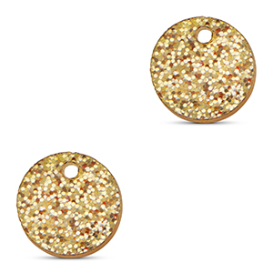 Statement charms 12mm Glitter Light Gold