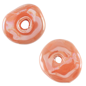 DQ greek ceramic beads donut Blush Orange