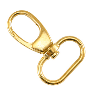DQ European metal findings key chain 39mm Gold (nickel free)