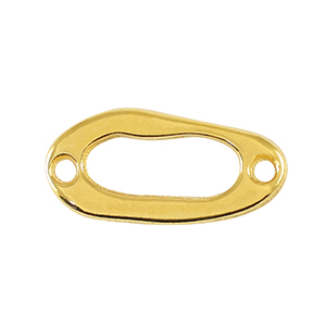DQ European metal charms connector oval Gold (nickel free)
